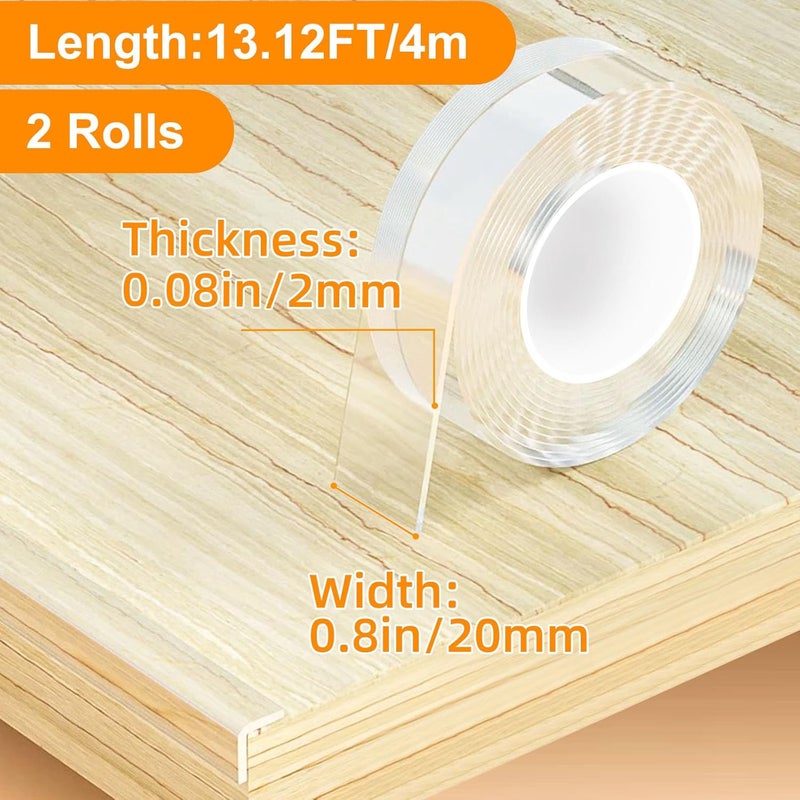CHENYA Clear Soft Corner Protectors for Furniture Strip,0.8 in x 13.12 FT,Sharp Edge & Table Bumper,Window Edge,Wall Protector, Soft Corner Guards Safe for Proof,Table Corner Protectors in Family,2 Rolls - Image 2